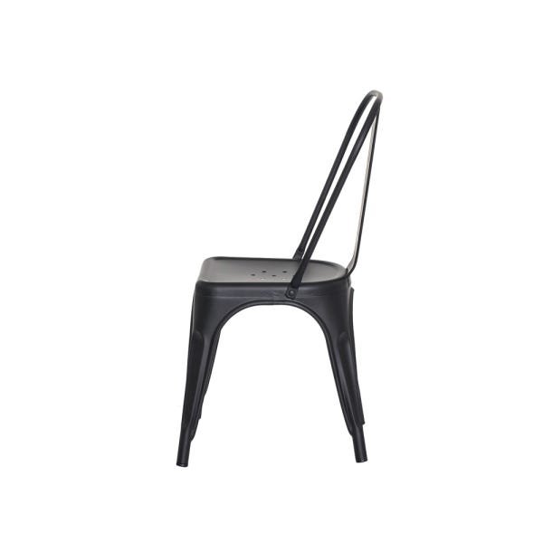Kiti 6 Cadeiras Tolix Iron Design Preto Aço Industrial Sala Cozinha Jantar Bar - 4