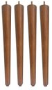 Ver imagem 1 de Kit de 4 Pé Palito 75cm Amendoa Marrom Claro com Parafuso 5/16