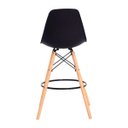 Ver imagem 5 de Kit 2 Banquetas Alta Eiffel Eames Preta Base Madeira Cozinha Bar Bistrô Bancada