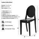 Ver imagem 6 de Kit 4 Cadeiras Victoria Ghost Transparente Sala Cozinha Jantar