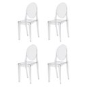 Ver imagem 1 de Kit 4 Cadeiras Victoria Ghost Transparente Sala Cozinha Jantar