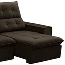 Ver imagem 5 de Sofá Retrátil Reclinável para Sala 3 Lugares 210cm Vincent F04 Veludo Marrom Escuro - Lyam Decor