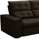 Ver imagem 6 de Sofá Retrátil Reclinável para Sala 3 Lugares 210cm Vincent F04 Veludo Marrom Escuro - Lyam Decor