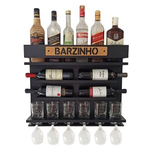 Barzinho Adega Parede - Barzinho - 60 x 51 Preto
