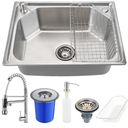 Ver imagem 1 de Cuba para cozinha gourmet pia inox com acessórios e lixeira Guarani e Torneira para cozinha