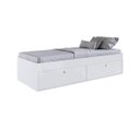 Ver imagem 2 de Cama de Solteiro 78cm com Mesa de Cabeceira Tokio Branco Cj042 Art In Móveis