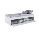 Ver imagem 3 de Cama de Solteiro 78cm com Mesa de Cabeceira Tokio Branco Cj042 Art In Móveis