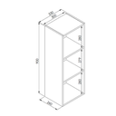 Ver imagem 3 de Nicho Organizador Multifuncional Vertical 33x90cm Funcionale AE030 Art In Móveis - Branco