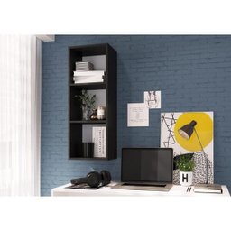 Nicho Parede Vertical Organizador Multiuso Funcionale - Art In - Preto - 1