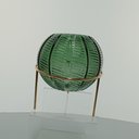 Ver imagem 6 de Vaso Decorativo de Vidro Verde 21x15x15cm Enfeite Sala Mesa Estante Aparador