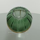 Ver imagem 4 de Vaso Decorativo de Vidro Verde 21x15x15cm Enfeite Sala Mesa Estante Aparador