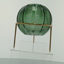 Ver imagem 2 de Vaso Decorativo de Vidro Verde 21x15x15cm Enfeite Sala Mesa Estante Aparador
