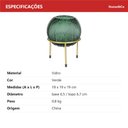 Ver imagem 7 de Vaso Decorativo de Vidro Verde 21x15x15cm Enfeite Sala Mesa Estante Aparador