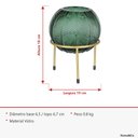Ver mais imagens de Vaso Decorativo de Vidro Verde 21x15x15cm Enfeite Sala Mesa Estante Aparador