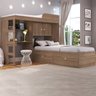 Conjunto Cama de Solteiro com Baú e Cama Alta Lion com Escada e Escrivaninha Montana Cj038 Art In Mó - 1