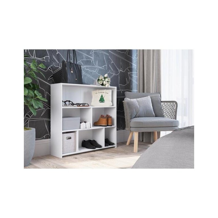 Estante para Livros Multiuso Organizadora Baixa 93cm com Nichos Funcionale Mo080 Art In Móveis Estante para Livros Multiuso Organizadora Baixa 93cm com Nichos Funcionale Mo080 Art In Móveis