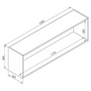 Ver imagem 3 de Nicho Parede Aéreo Suspenso Horizontal Branco - Art In Móveis