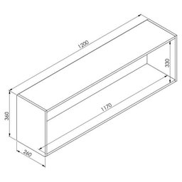 Nicho Organizador Multifuncional 80x36cm Funcionale Ae080 Art In Móveis - Branco - 3