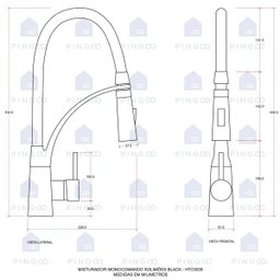 Torneira para cozinha Gourmet Misturador Monocomando Solimões Pingoo.casa - Vermelho - 6 Torneira para cozinha Gourmet Misturador Monocomando Solimões Pingoo.casa - Vermelho - 6