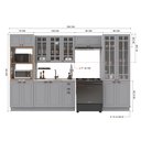 Ver imagem 3 de Cozinha Completa 5 Peças 100% MDF Bari com Vidro Titânio