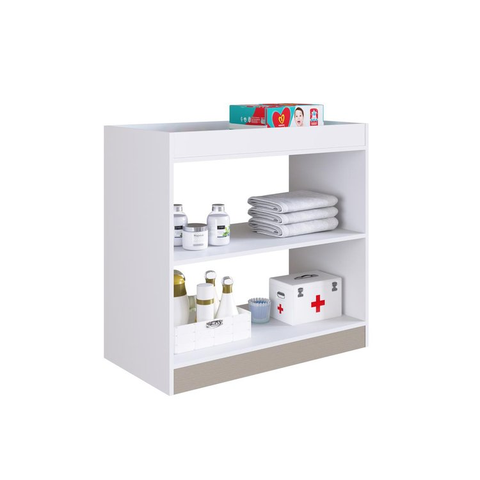 Trocador de Fraldas Amore 85x45cm 02 Prateleiras TR1080 Meu Fofinho - Branco
