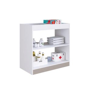 Trocador de Fraldas Amore 85x45cm 02 Prateleiras Tr1080 Meu Fofinho - Branco