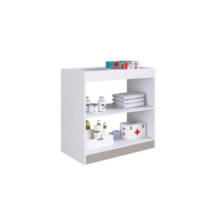 Trocador de Fraldas Amore 85x45cm 02 Prateleiras Tr1080 Meu Fofinho - Branco