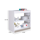 Ver imagem 3 de Trocador de Fraldas Amore 85x45cm 02 Prateleiras TR1080 Meu Fofinho - Branco