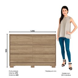 Cômoda 6 Gavetas Layla Casa 812 - 3