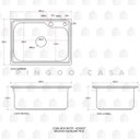 Ver imagem 5 de Cuba para cozinha pia inox com acessórios Matis PIngoo.casa - Prata