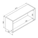 Ver imagem 3 de Nicho Parede Aéreo Suspenso Horizontal Branco - Art In Móveis
