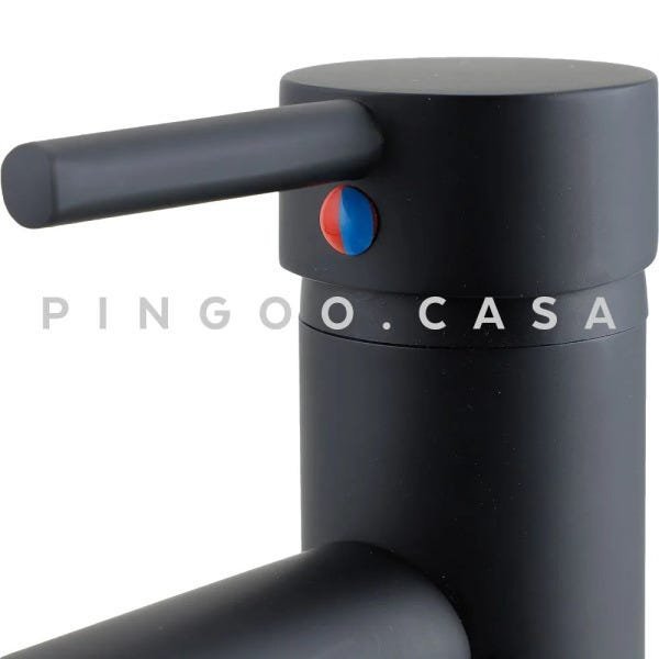 Torneira para banheiro cascata Misturador Monocomando Alta Xingu Pingoo.casa - Preto - Preto - 3