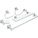 Ver imagem 1 de Acessórios para Banheiro Quadrado 6 Peças São Francisco Pingoo.Casa - Cromado