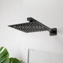 Ver imagem 2 de Ducha Chuveiro Inox 20 com Braço 40cm Mundaú Pingoo.casa - Preto