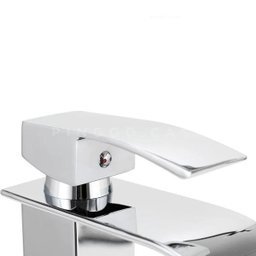 Torneira para Banheiro Cascata Misturador Monocomando Baixa Paraná Pingoo.Casa - Cromado - Cinza Cla - 3
