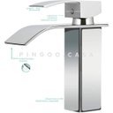 Ver imagem 5 de Torneira para Banheiro Cascata Misturador Monocomando Baixa Paraná Pingoo.Casa - Cromado - Cinza Cla