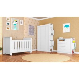 Quarto Infantil com Berço Doce Cheiro - Art In - Branco - 1