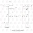 Ver imagem 6 de Torneira para banheiro cascata Misturador Monocomando Alta Xingu PIngoo.casa - Cromado - Prata