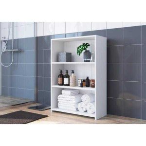 Estante para Livros Multiuso Organizadora Baixa 63cm Funcionale Mo040 Art In Móveis - Branco