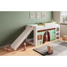 Cama Infantil 185,2cm com Escorregador, Escada e Cortina Diversão Branco Cm090 Meu Fofinho - 3