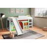 Cama Infantil 185,2cm com Escorregador, Escada e Cortina Diversão Branco Cm090 Meu Fofinho - 2