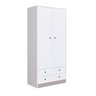 Guarda Roupa Infantil Amore 85cm 02 Portas e 02 Gavetas Gr090 Meu Fofinho - Branco - 1