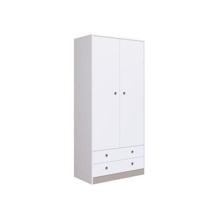 Guarda Roupa Infantil Amore 85cm 02 Portas e 02 Gavetas Gr090 Meu Fofinho - Branco Guarda Roupa Infantil Amore 85cm 02 Portas e 02 Gavetas Gr090 Meu Fofinho - Branco