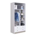 Ver imagem 2 de Guarda Roupa Infantil Amore 85cm 02 Portas e 02 Gavetas Gr090 Meu Fofinho - Branco