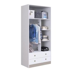 Guarda Roupa Infantil Amore 85cm 02 Portas e 02 Gavetas Gr090 Meu Fofinho - Branco - 2