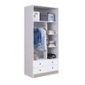 Guarda Roupa Infantil Amore 85cm 02 Portas e 02 Gavetas Gr090 Meu Fofinho - Branco - 2