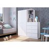 Guarda Roupa Infantil 2 Portas 110,6cm com Cômoda 4 Gavetas Cor:branco - 1