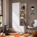 Ver imagem 2 de Guarda Roupa Infantil Amore 73cm 01 Porta e 02 Gavetas GR070 Meu Fofinho - Branco