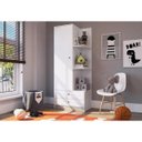 Ver imagem 3 de Guarda Roupa Infantil Amore 73cm 01 Porta e 02 Gavetas Gr070 Meu Fofinho - Branco