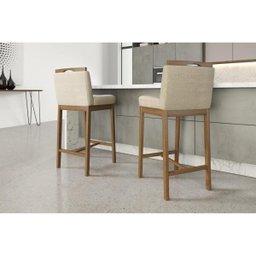 Banqueta Dani - Volttoni - Nogueira Tecido 227 - 2